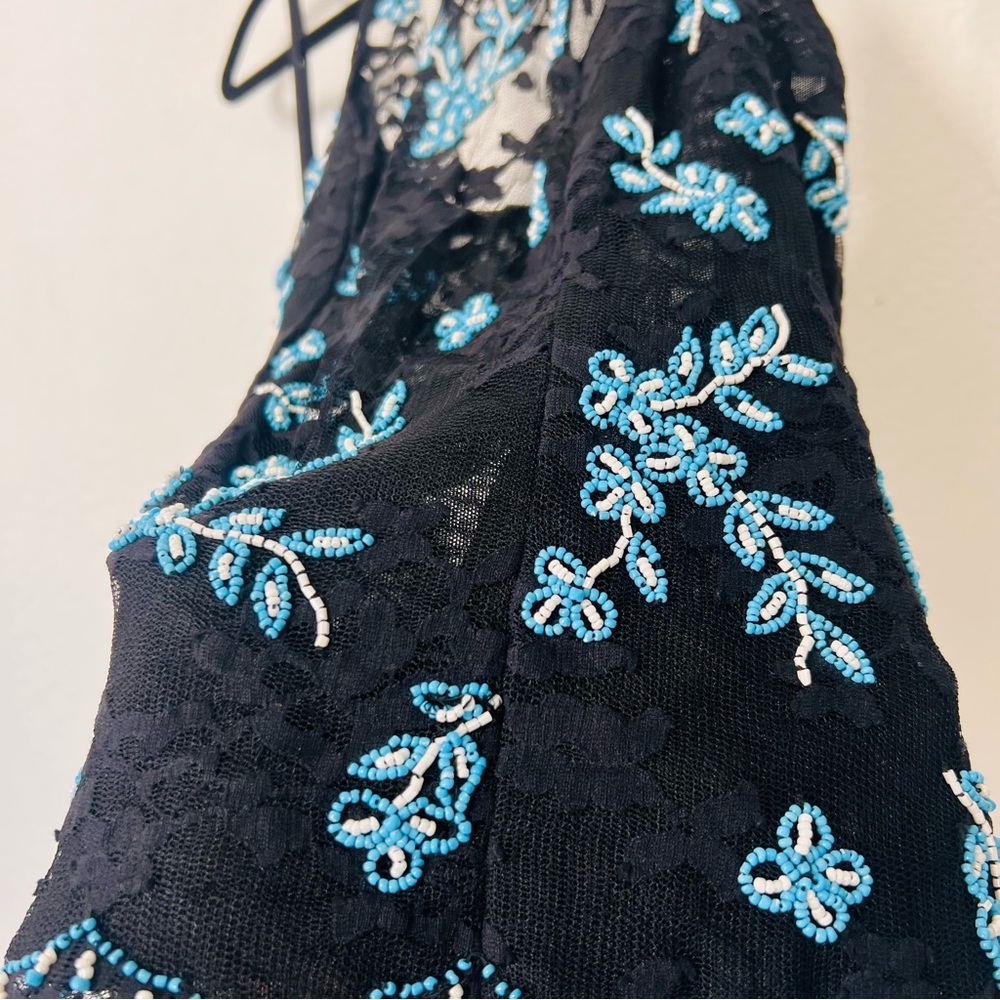Vintage Cache Beaded Lace Halter Top 6 - Picture 6 of 13